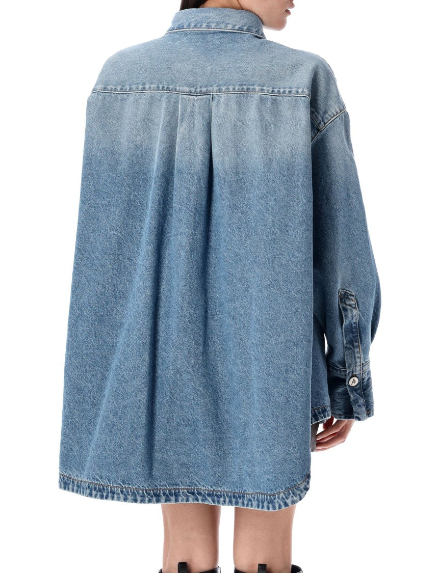 The Attico Diana Denim Shirt Jacket