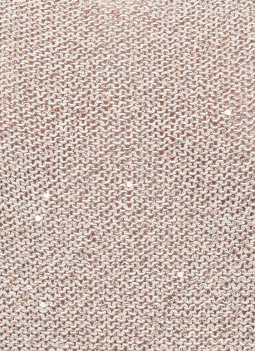 Panicale Beige Breeze Lurex Sequin Tank Top