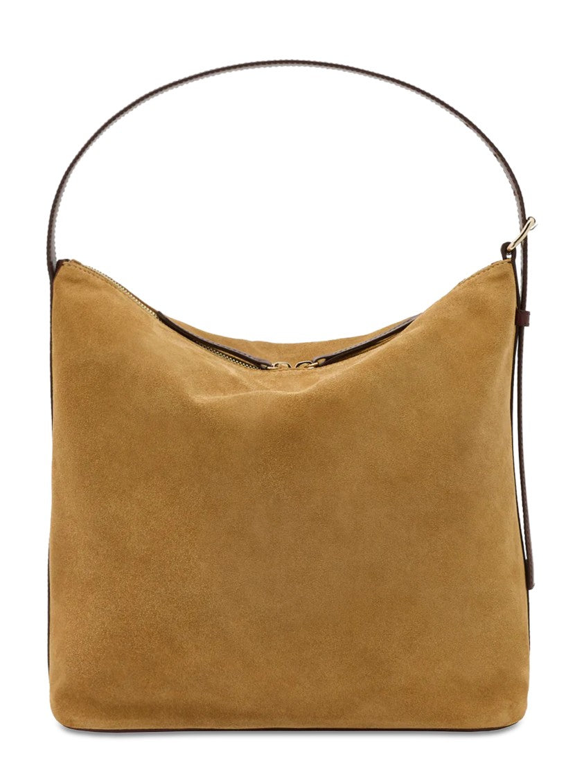 A.P.C. Structured Suede Handbag With Gold-Tone Accents