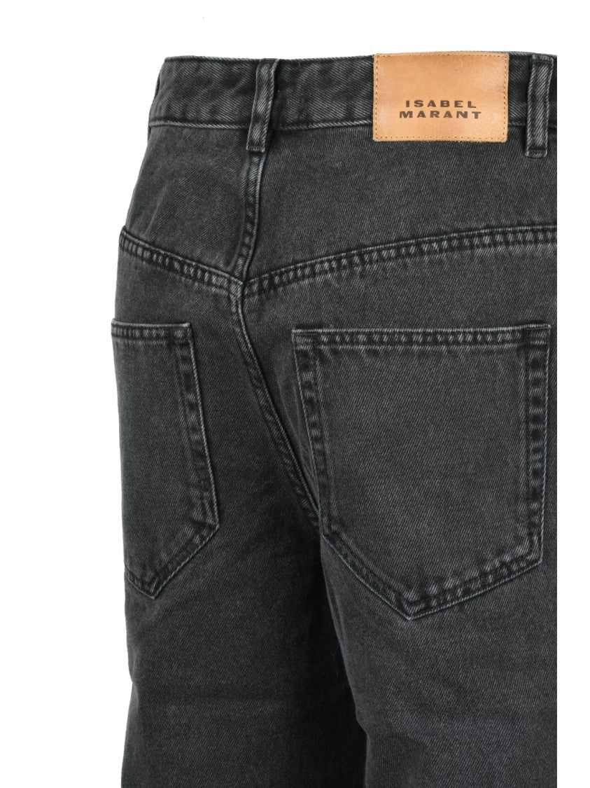 Isabel Marant Black Cotton Straight Jeans