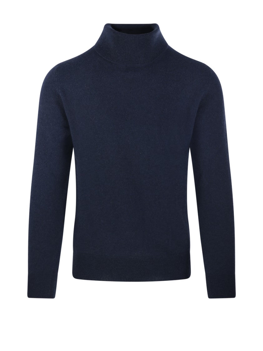 Altea Tailored Black Cashmere Turtleneck Sweater