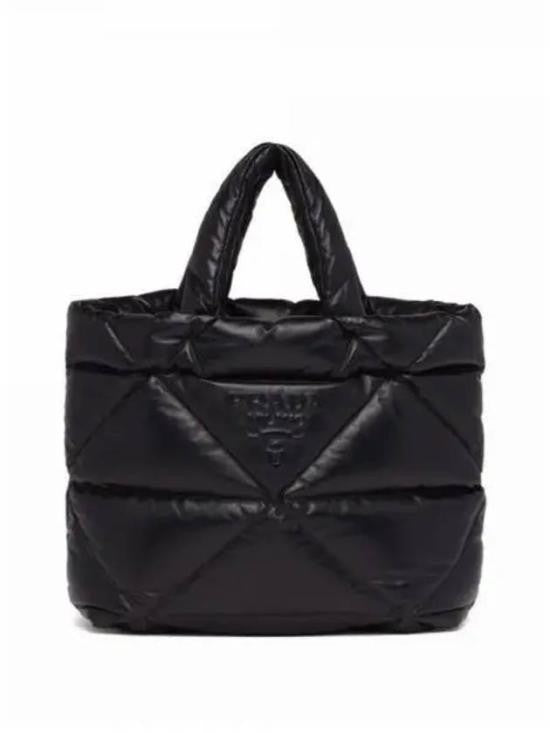 Prada Quilted Padded Tote Bag With Geometric Design