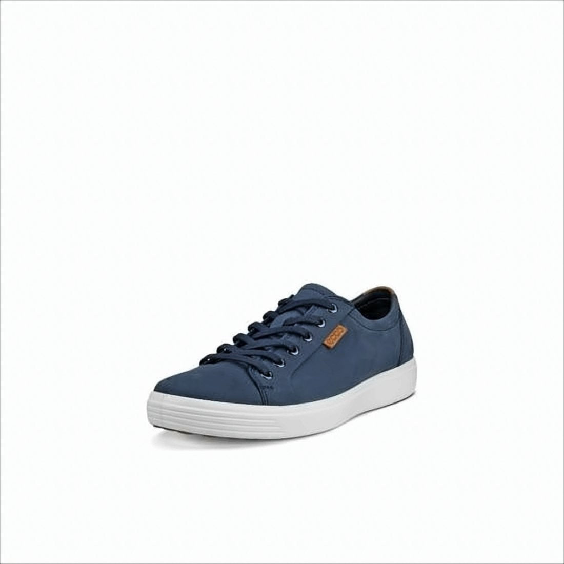 Ecco Deep Blue Leather Low-Top Sneakers