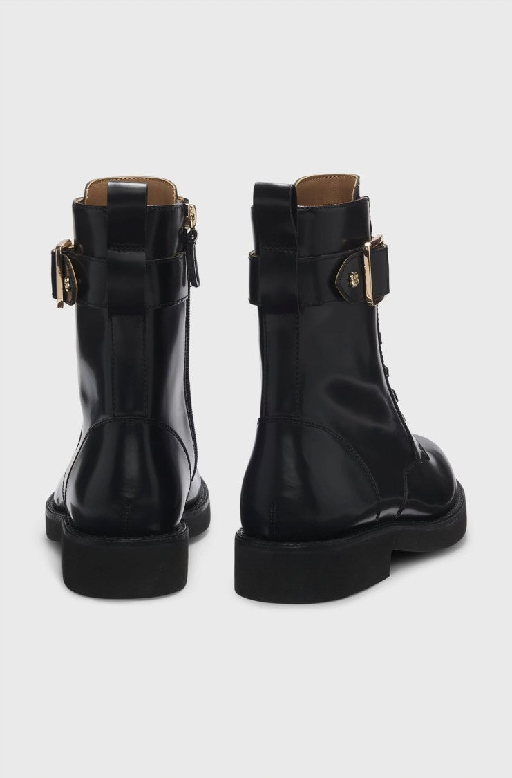 Boss Black Ankle Boots With Side Strap
