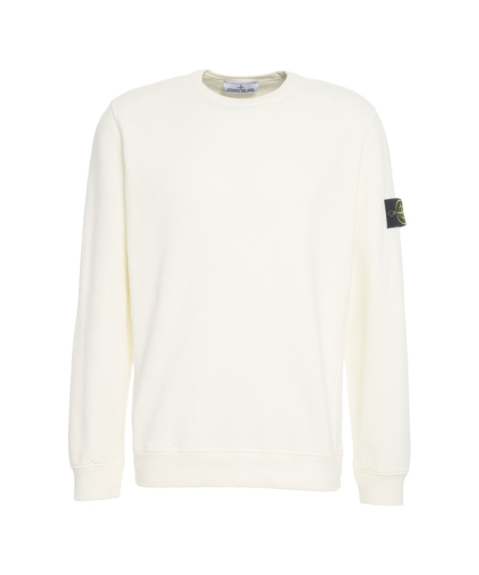Stone Island Classic White Sweatshirt