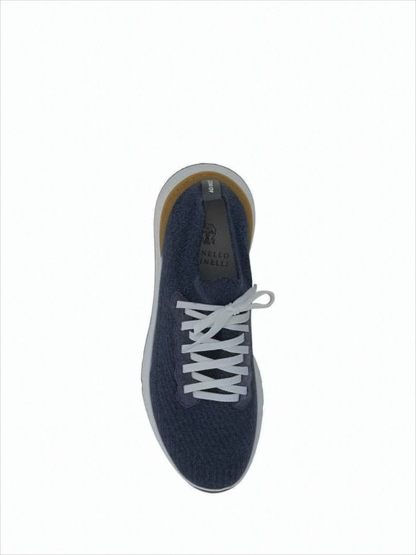 Brunello Cucinelli Knitted Cotton Sneakers