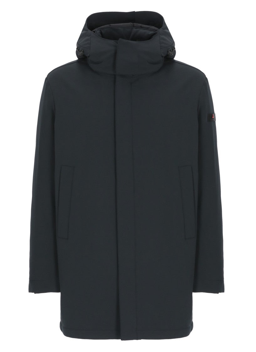 Peuterey Blue Kruger Hooded Long Down Jacket