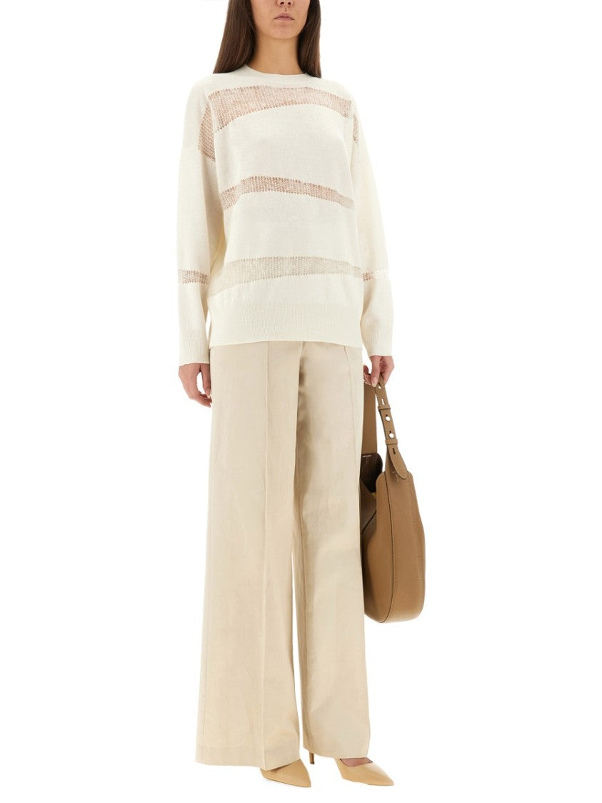 Fabiana Filippi Platinum And Mohair Knit Sweater