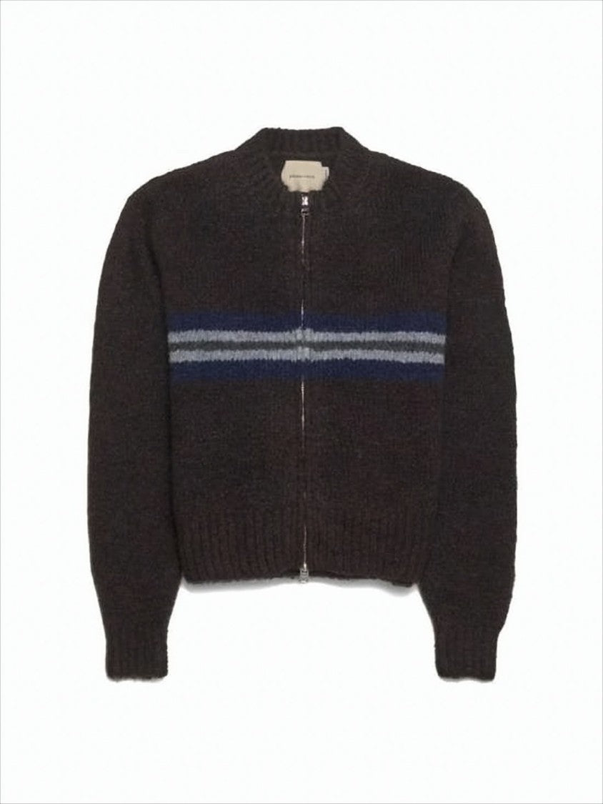 Paloma Wool Cropped Textured Knit Cardigan With Zip-Up Front