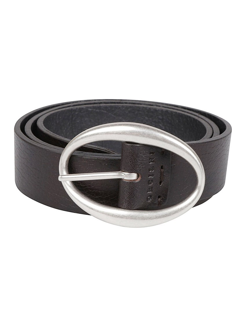 Orciani Black Narrow Calf Leather Belt