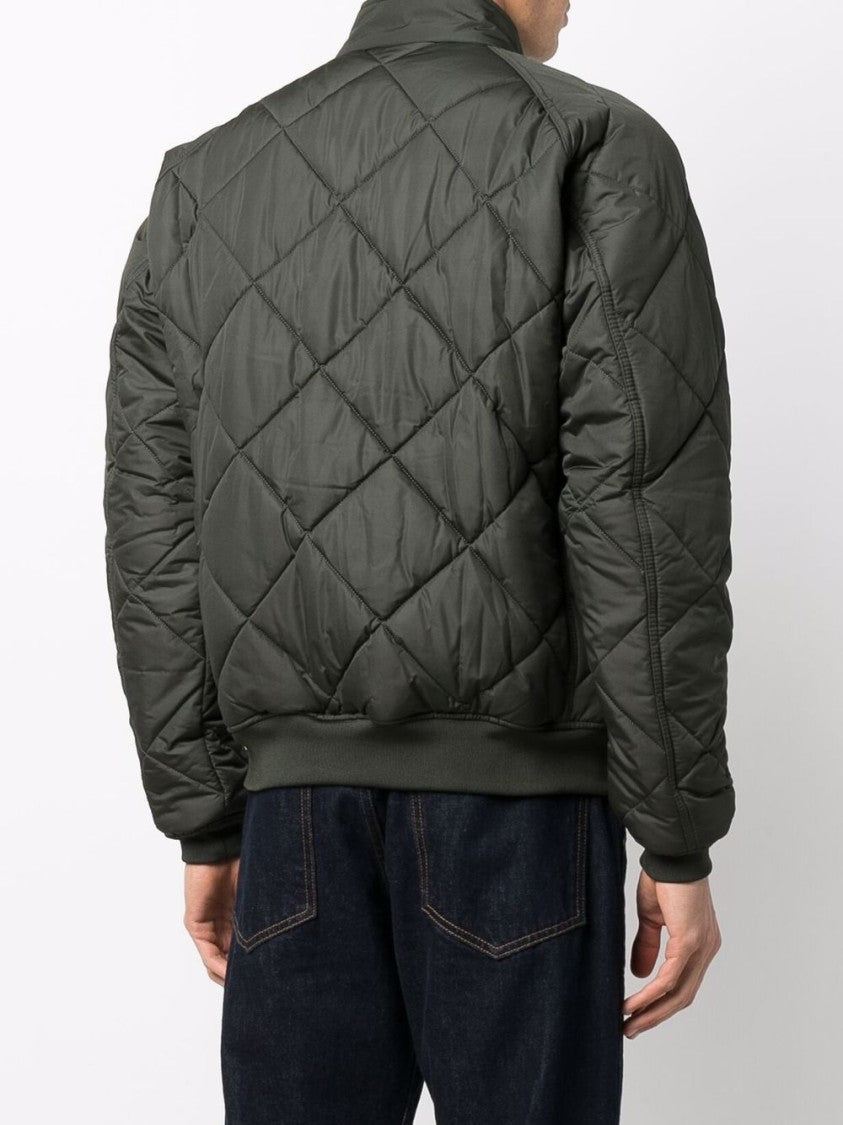 Barbour Quilted High Neck Jacket With Logo Accents