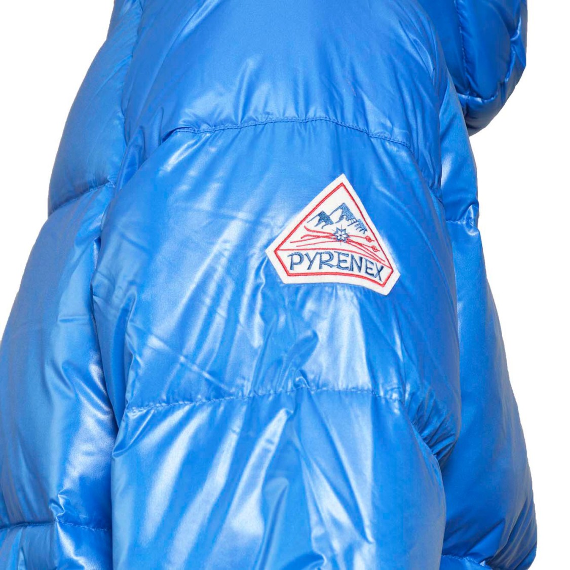 Pyrenex Light Blue Nylon Sten Shiny Puffer Jacket With Hood