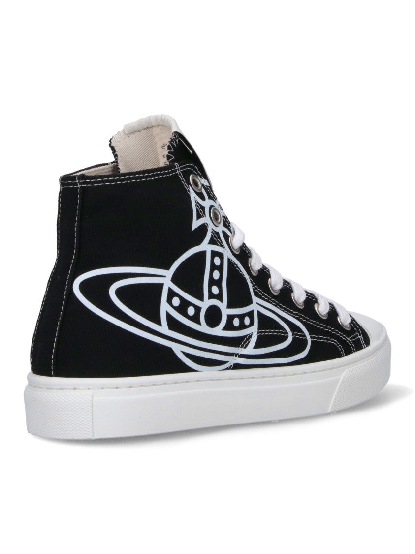 Vivienne Westwood High-Top Sneakers With Planet Graphic