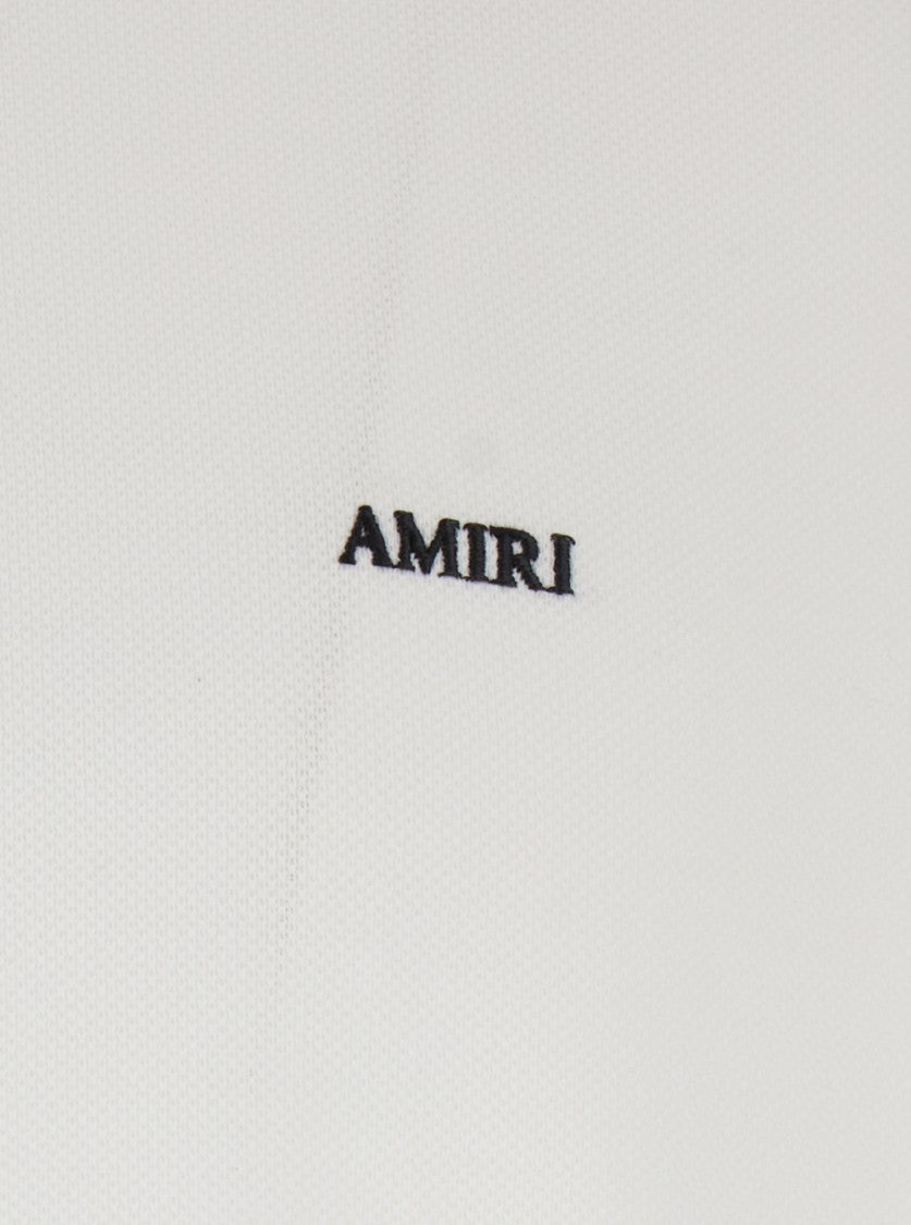 Amiri White Polo Shirt With Classic Collar