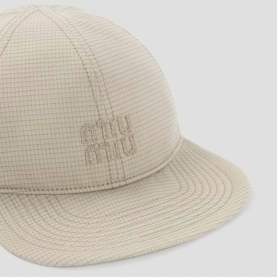 Miu Miu Structured Baseball Cap With Tonal Logo And Adjustable Strap