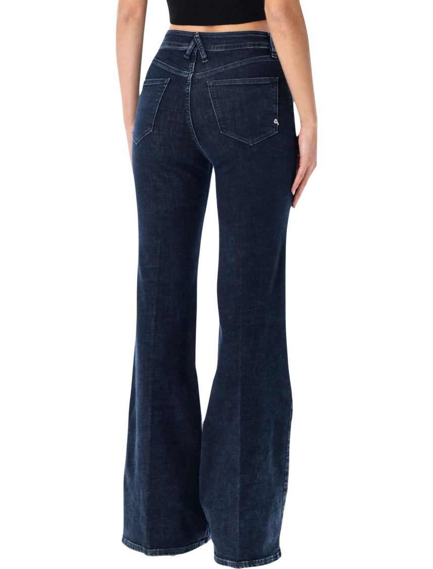Cycle High-Rise Flared Blue Denim Jeans