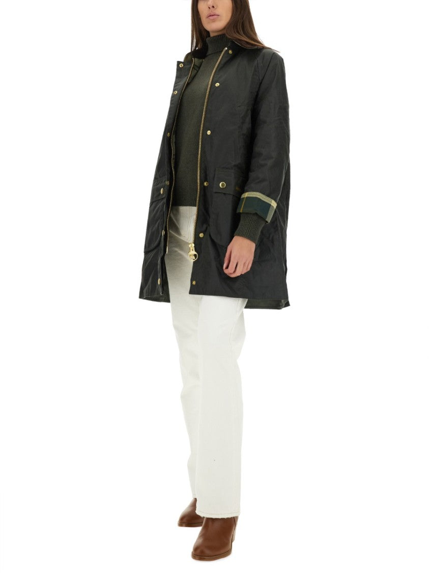 Barbour Long Waxed Cotton Beadnell Jacket