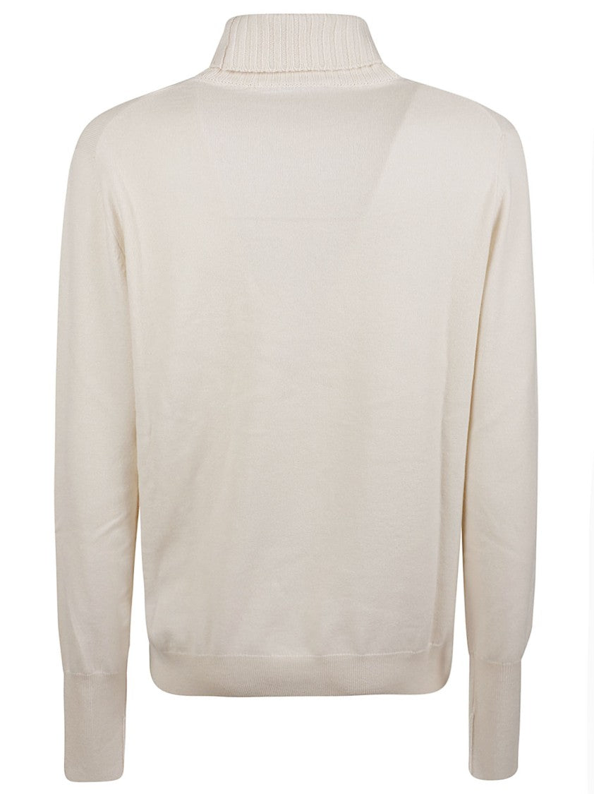 Ballantyne Plain Stitch Luxurious Cashmere Turtleneck Sweater