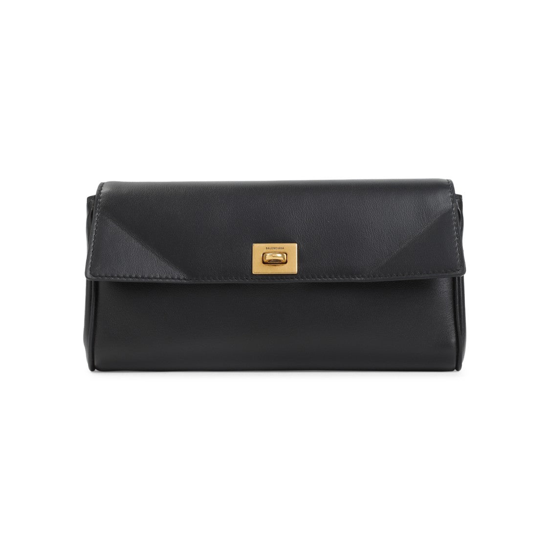Balenciaga Compact Black Calf Leather Wallet