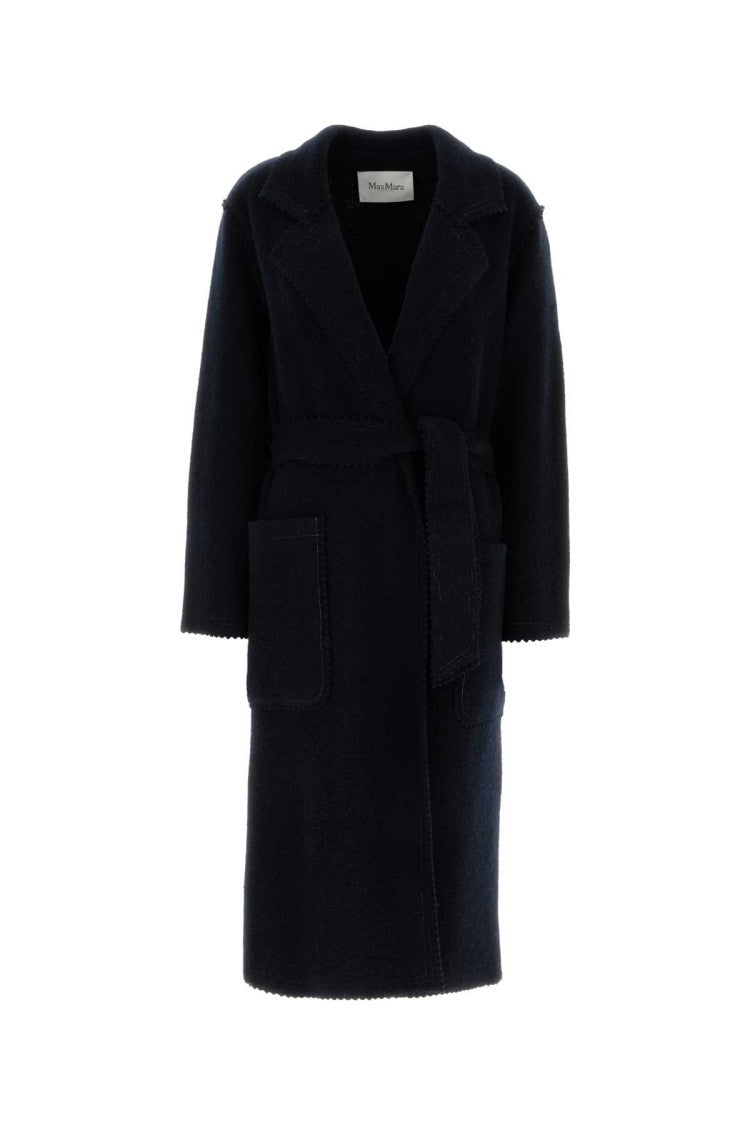 Max Mara Midnight Blue Wool Blend Jene Coat