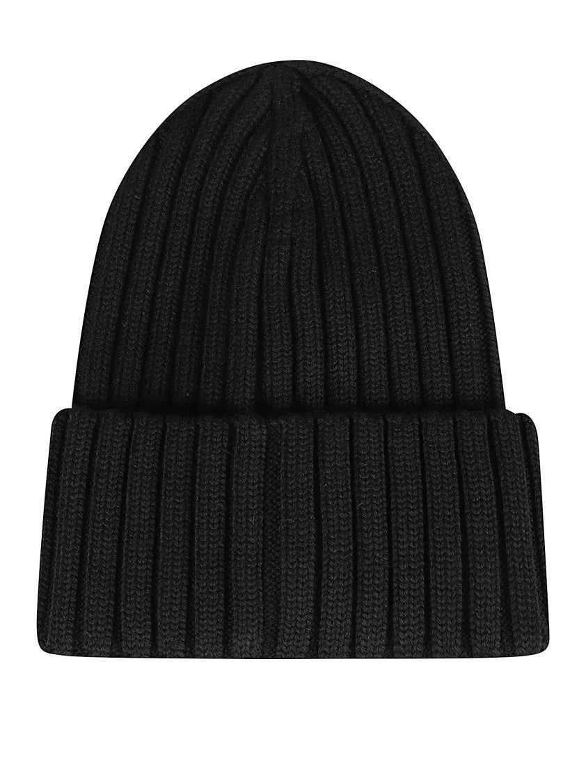 Moncler Ribbed Knit Beanie With Folded Cuff