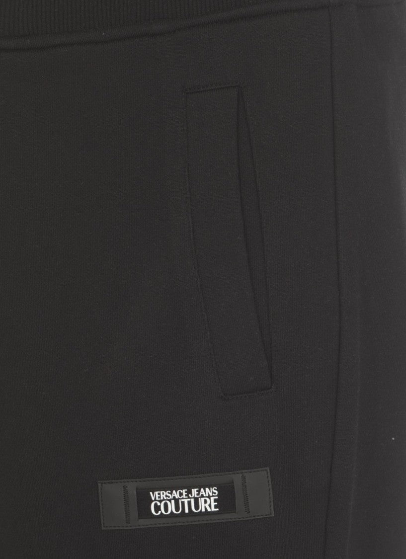 Versace Jeans Couture Black Cotton Drawstring Jogger Sweatpants