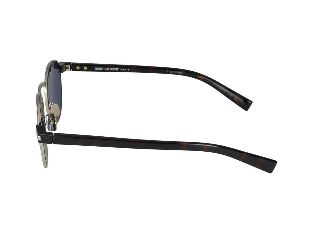 Saint Laurent Gold Gold Metal Frame Round Sunglasses