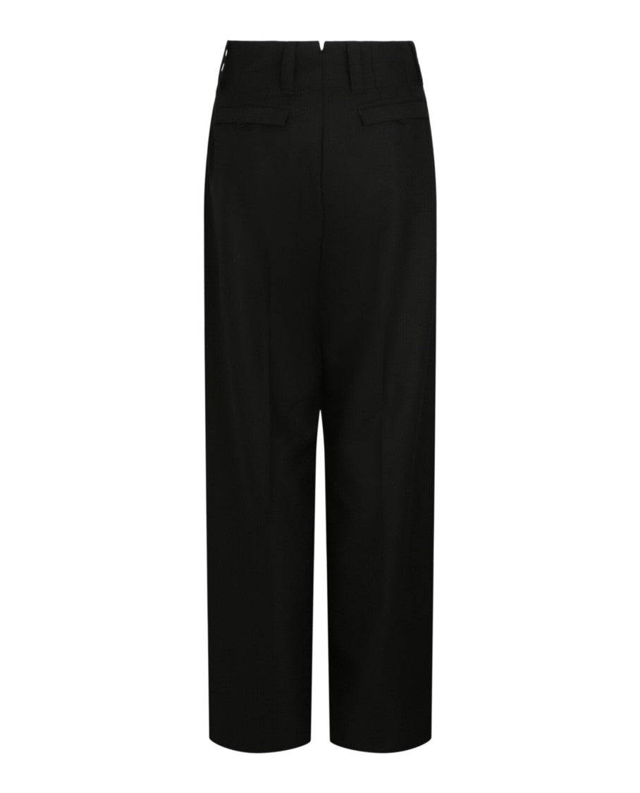 Ferragamo High-Rise Wide-Leg Trousers With Pleated Detailing