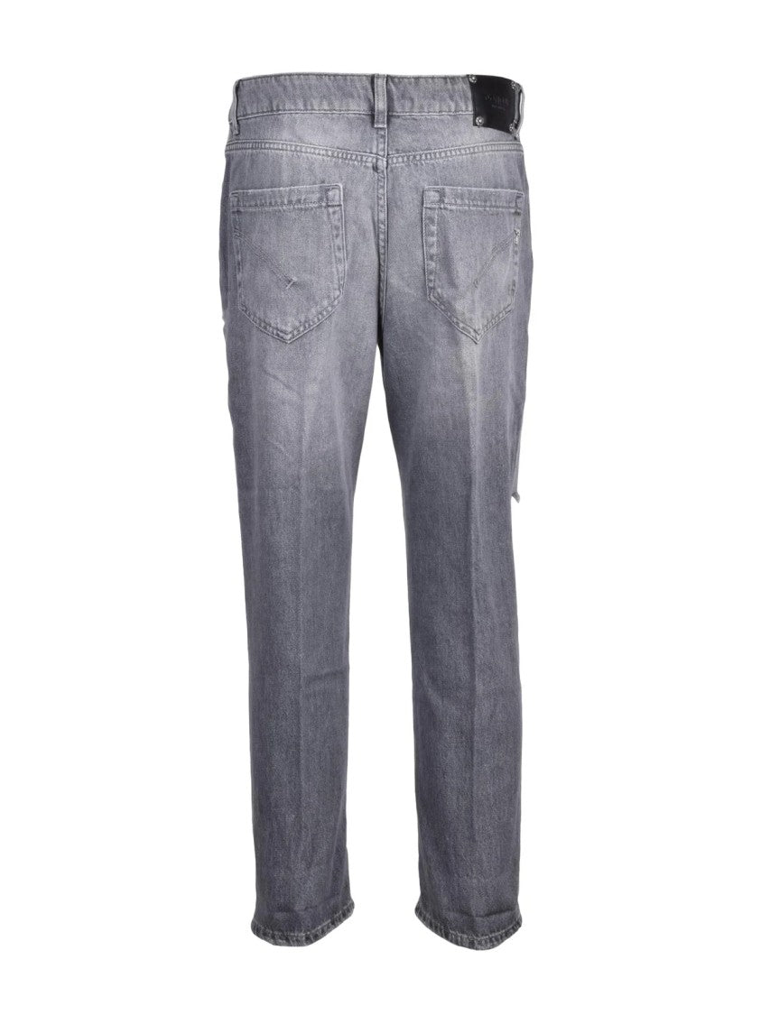 Dondup Grey Icon Loose Fit Cotton Jeans