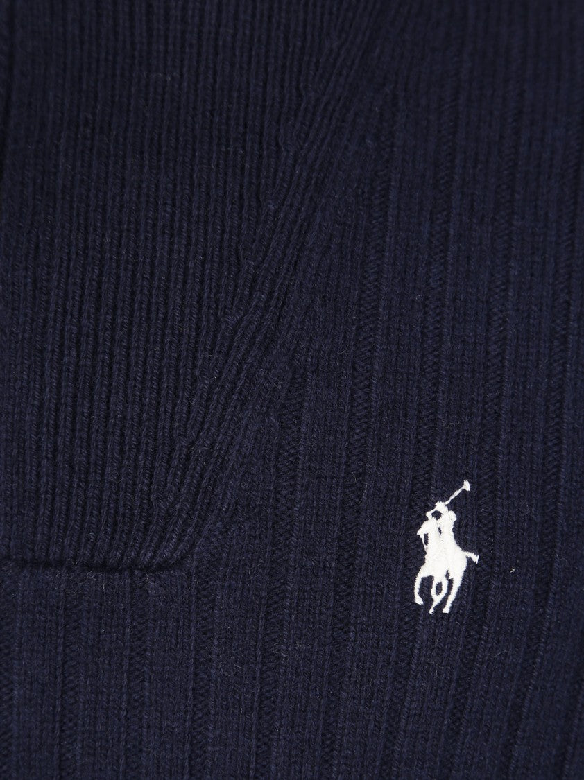 Polo Ralph Lauren Ribbed Knit Pullover With High Collar