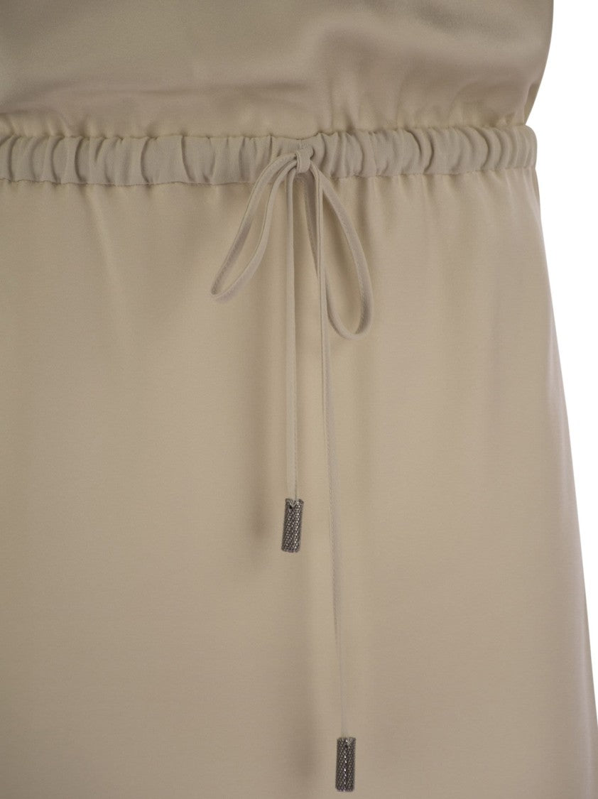 Brunello Cucinelli Fluid Satin Cady Twill Dress