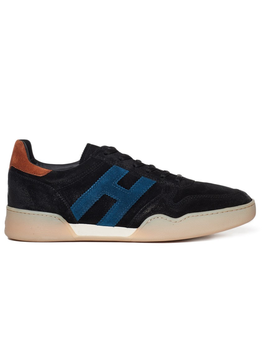 Hogan Black Suede H357 Sneakers
