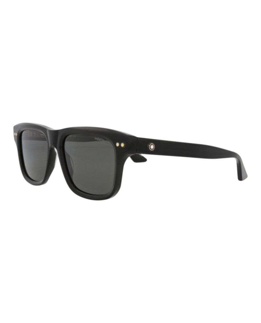 Montblanc Square-Frame Recycled Acetate Sunglasses With Polarized Lenses