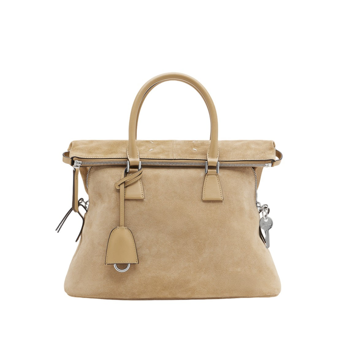Maison Margiela Structured Leather Handbag With Adjustable Shoulder Strap