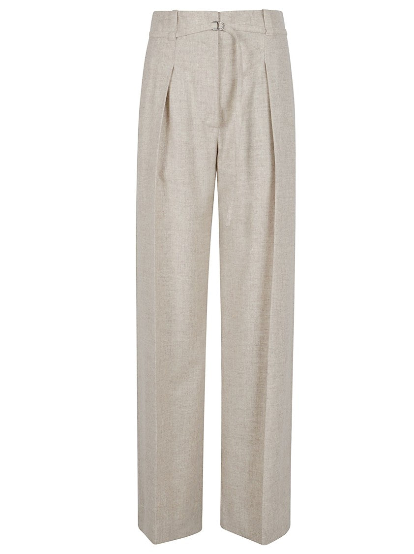 Brunello Cucinelli Wide Leg Trousers With Relaxed Silhouette And Pleats