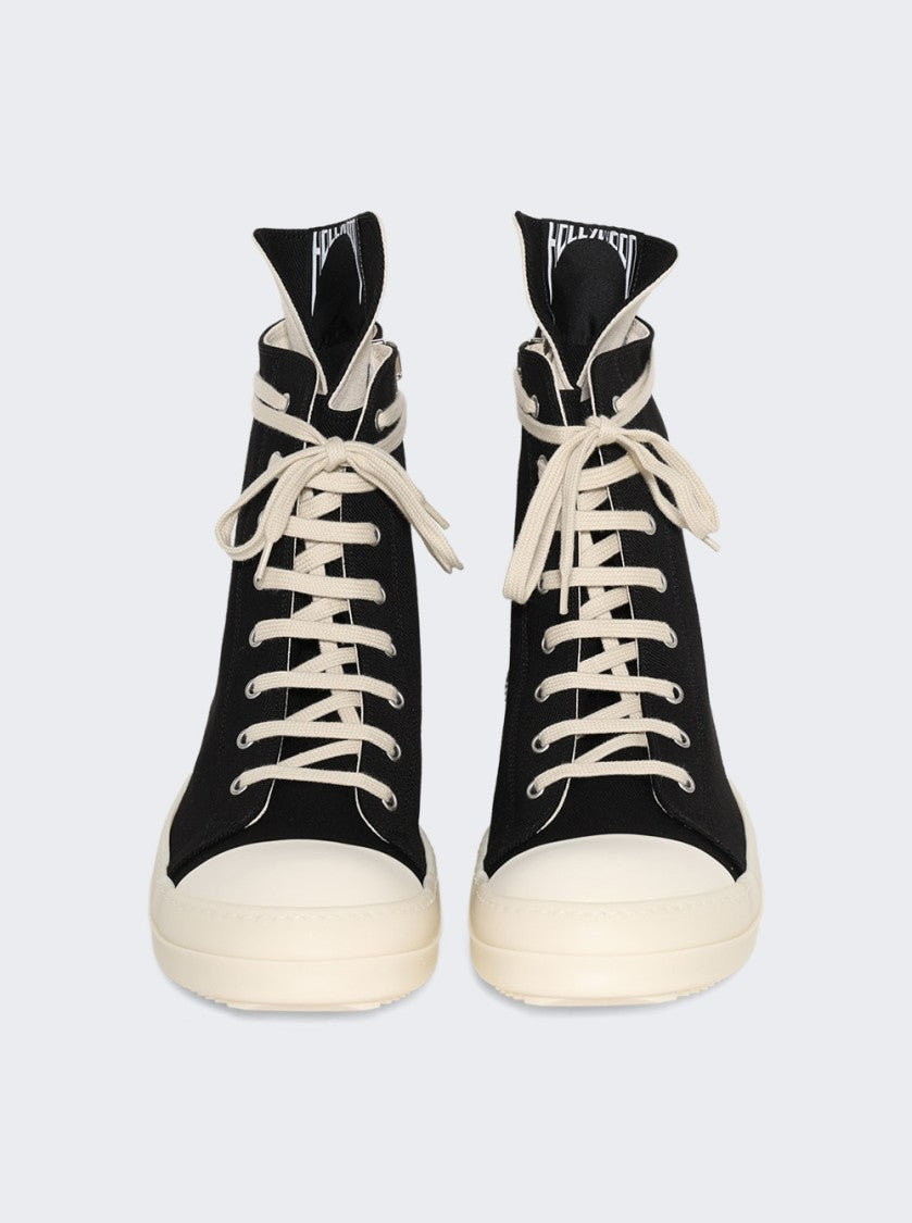 Drkshdw By Rick Owens Hollywood High Top Sneakers Black And Milk