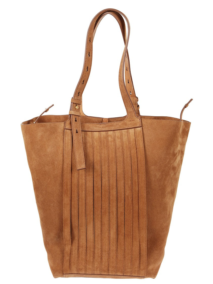 Golden Goose Fringed Palmellato Leather And Suede Tote