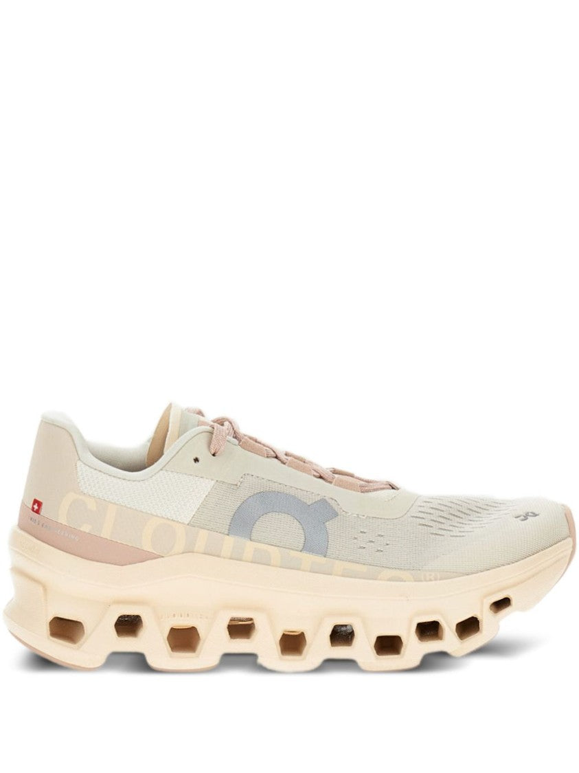 On Breathable Fabric Sneakers With Sculpted Rubber Sole