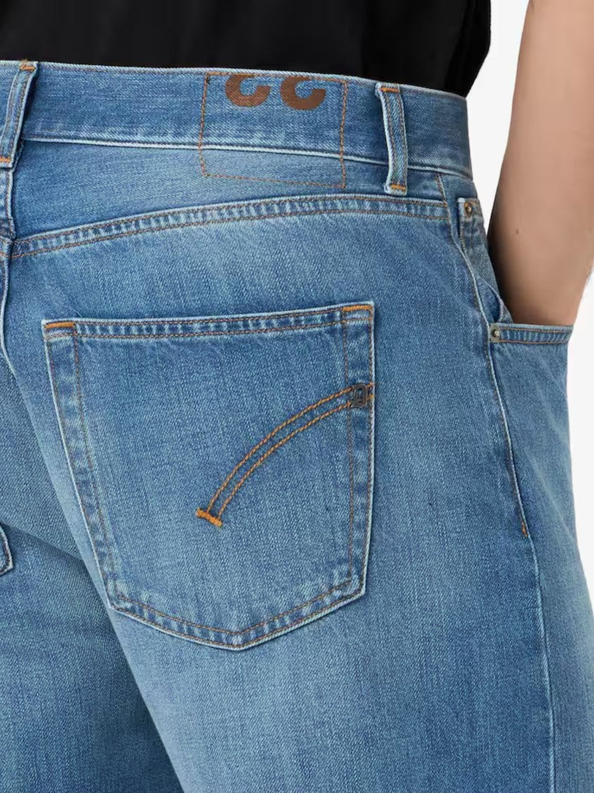 Dondup Mid-Blue Denim Straight Leg Jeans