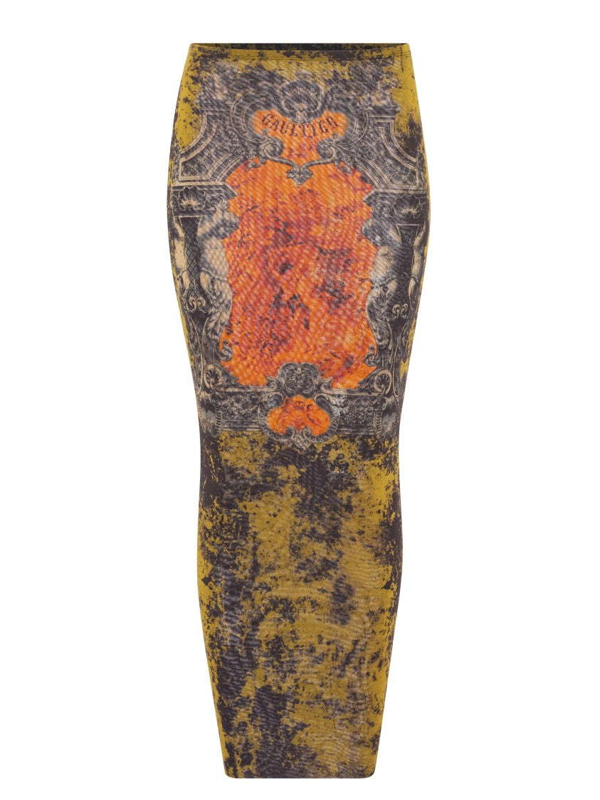 Jean Paul Gaultier Multicolor Long Mesh Skirt