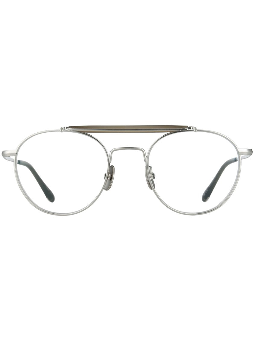 Yellows Plus Minimalist Silver Metal Optical Frames With Rounded Lenses