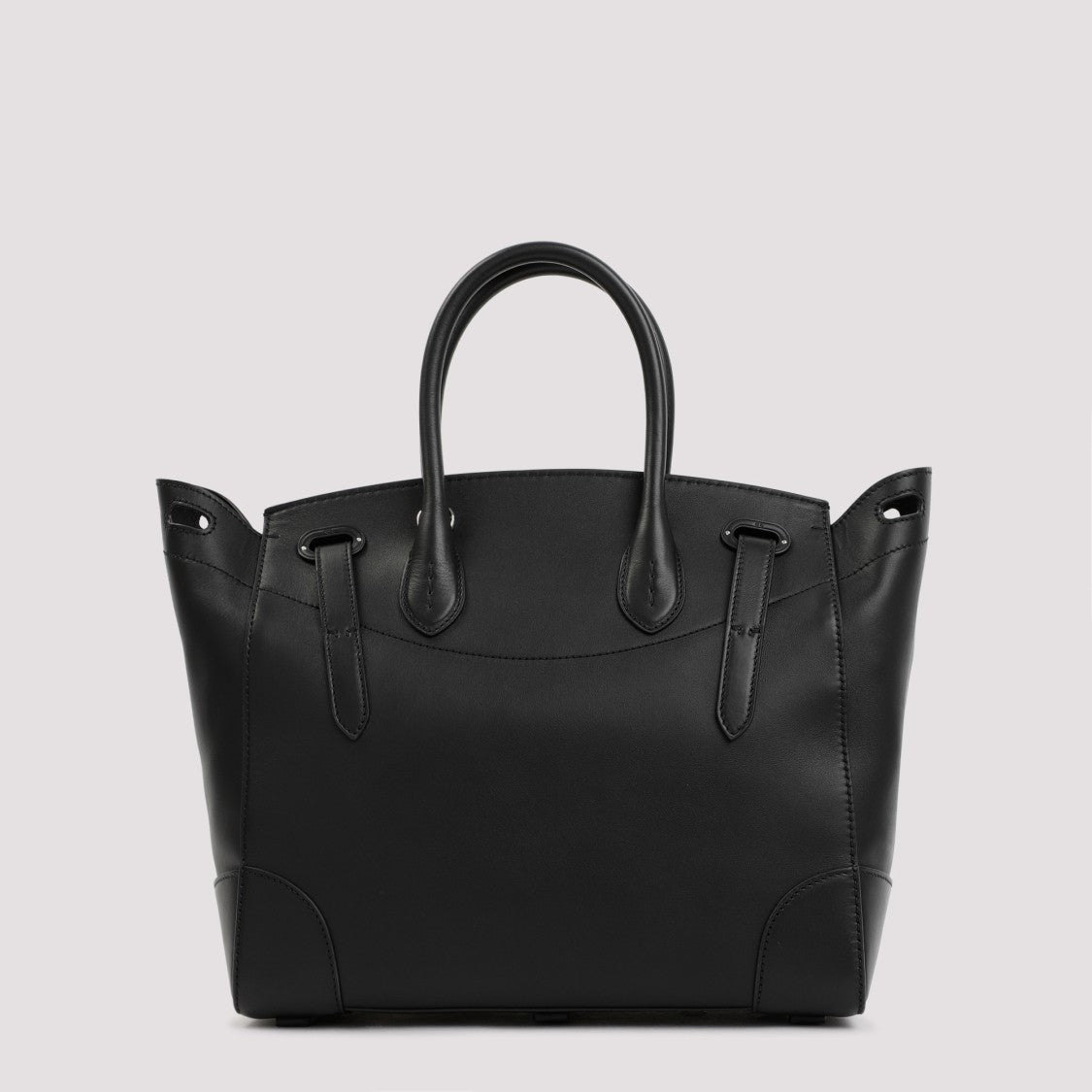 Polo Ralph Lauren Black Calf Leather Soft Ricky 33 Handbag