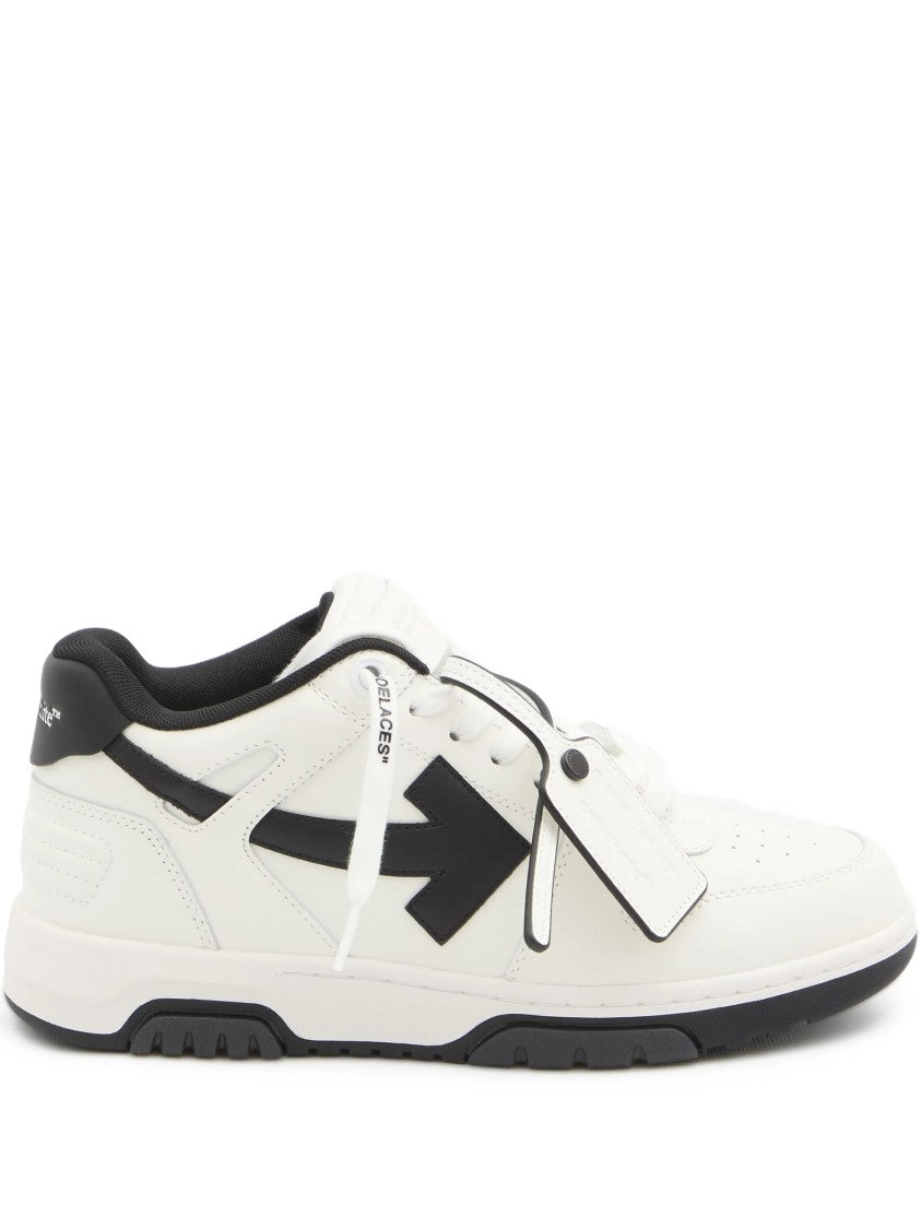 Off-White Calf Leather Low-Top Sneakers With Contrasting Arrow Motifs