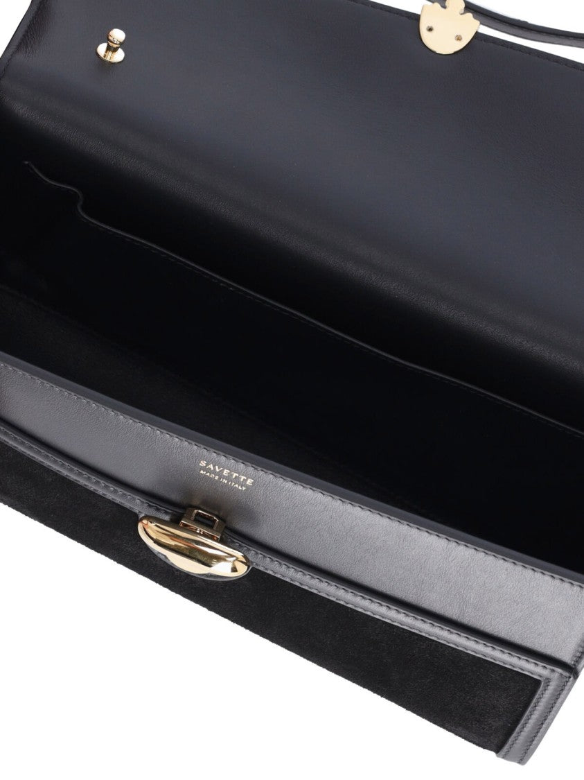 Savette Symmetry 26 Convertible Suede Crossbody Bag