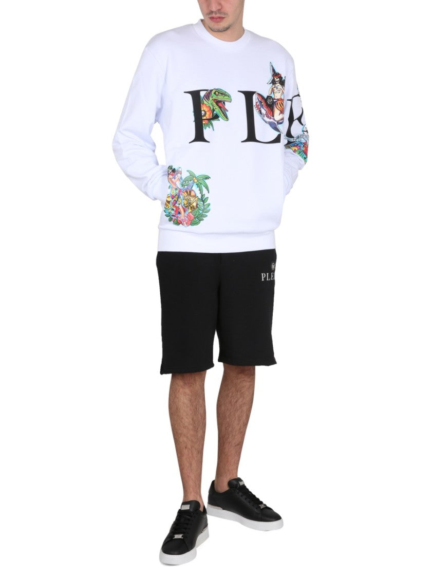 Philipp Plein Crewneck Sweatshirt With Front Graphic