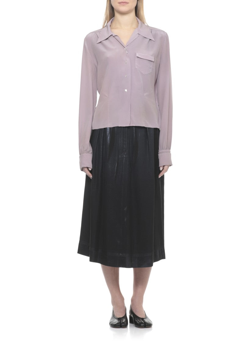 Maison Margiela Pink Silk Pocket Shirt