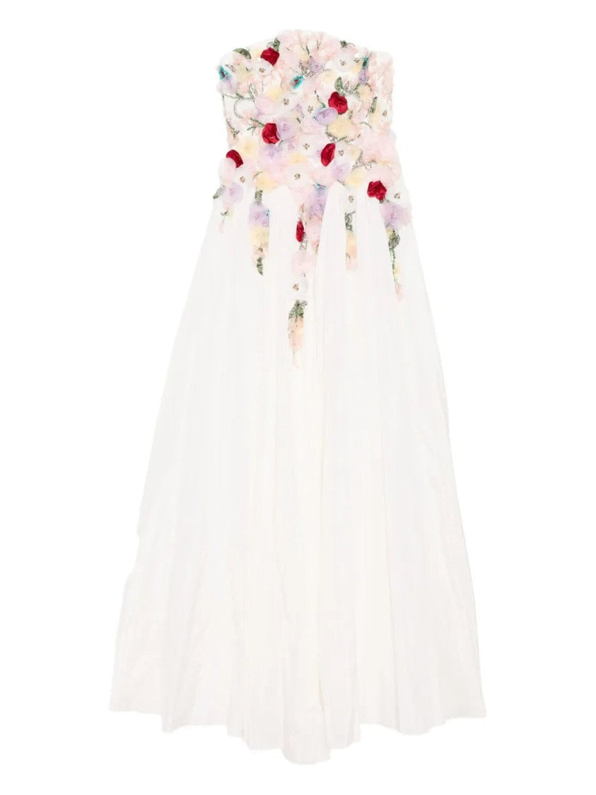 Saiid Kobeisy Embellished 3D Flowers Taffeta Gown
