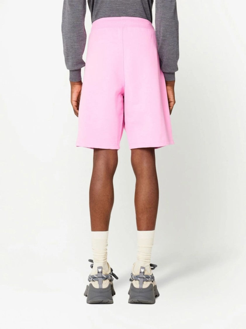 Ami Paris Relaxed Fit Shorts With Elastic Waistband And Heart Detail