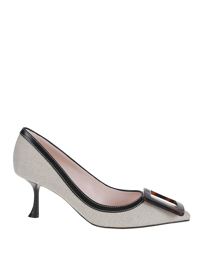 Roger Vivier Pointed-Toe Pump With Tortoiseshell Buckle