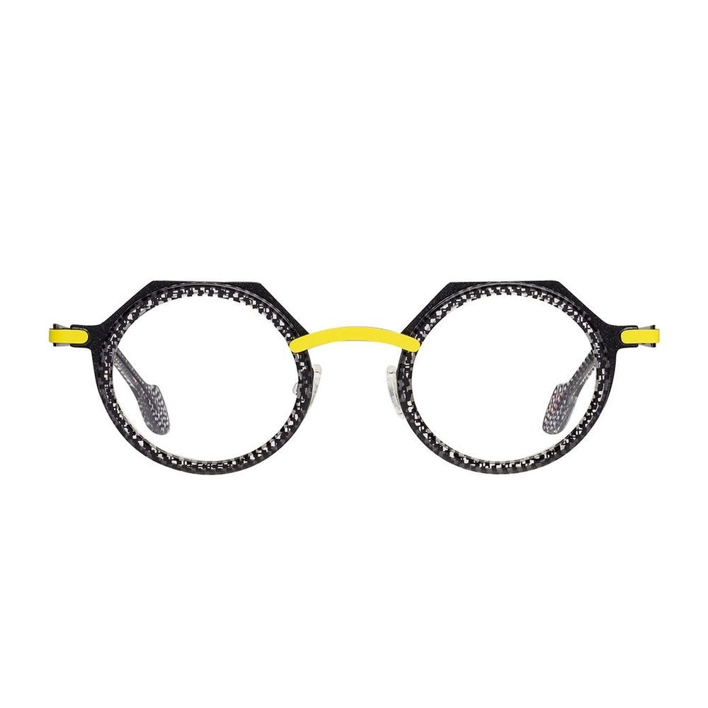 Matttew Ippon Geometric Sunglasses With Bold Yellow Accents